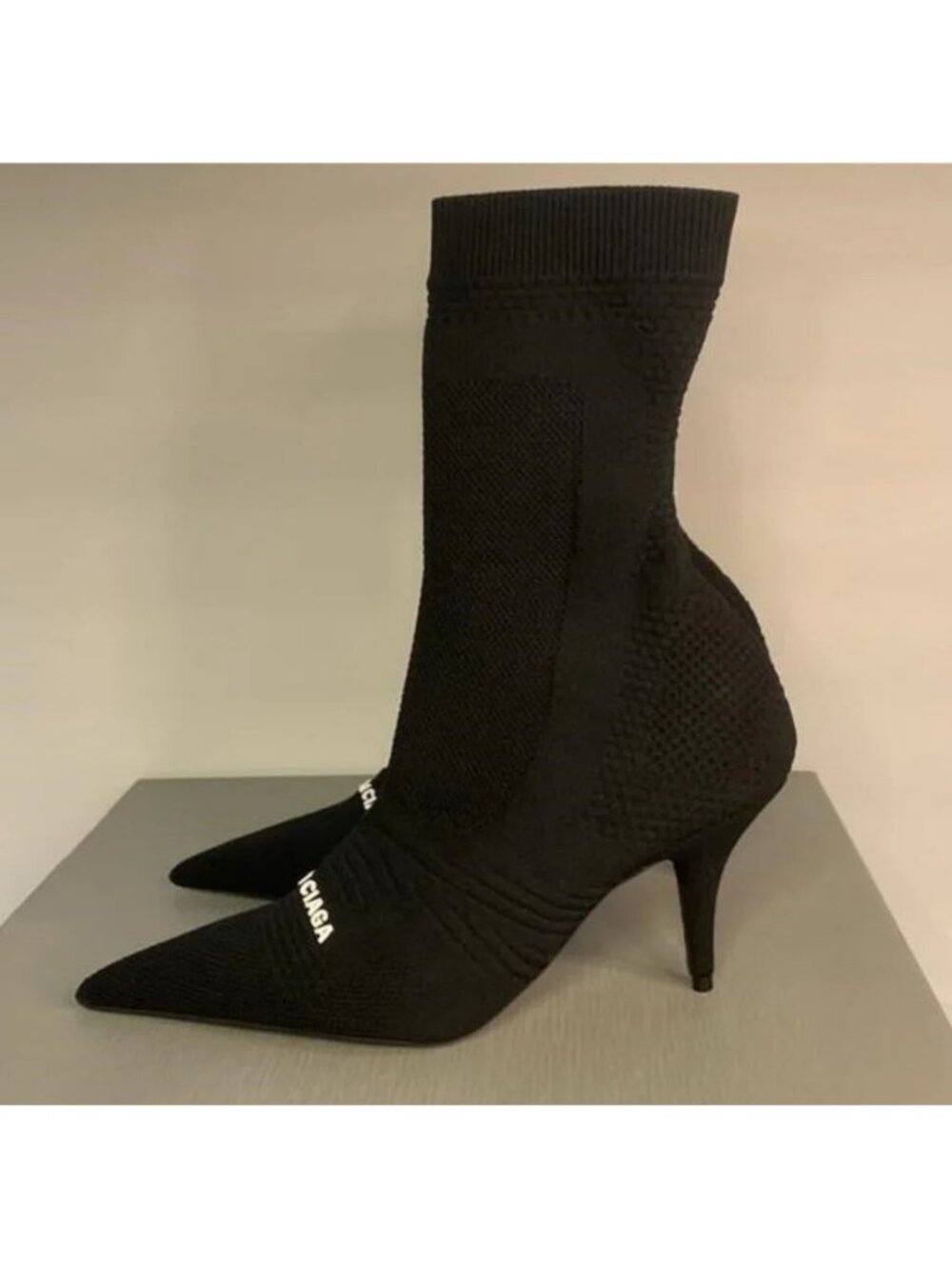 New Authentic Balenciaga Women's Knife 20 Knit High Heel Booties - Picture 13 of 14